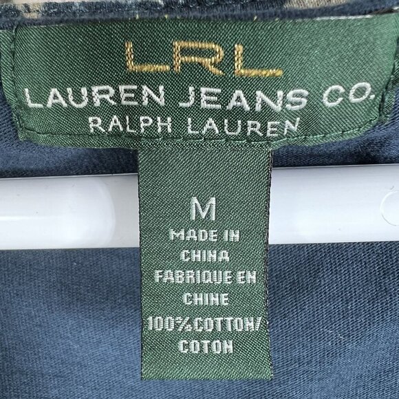 LRL Lauren Jeans Co Womens M Foliage Leaf Tank Dress Rope Belt Handkerchief Hem - Picture 15 of 16